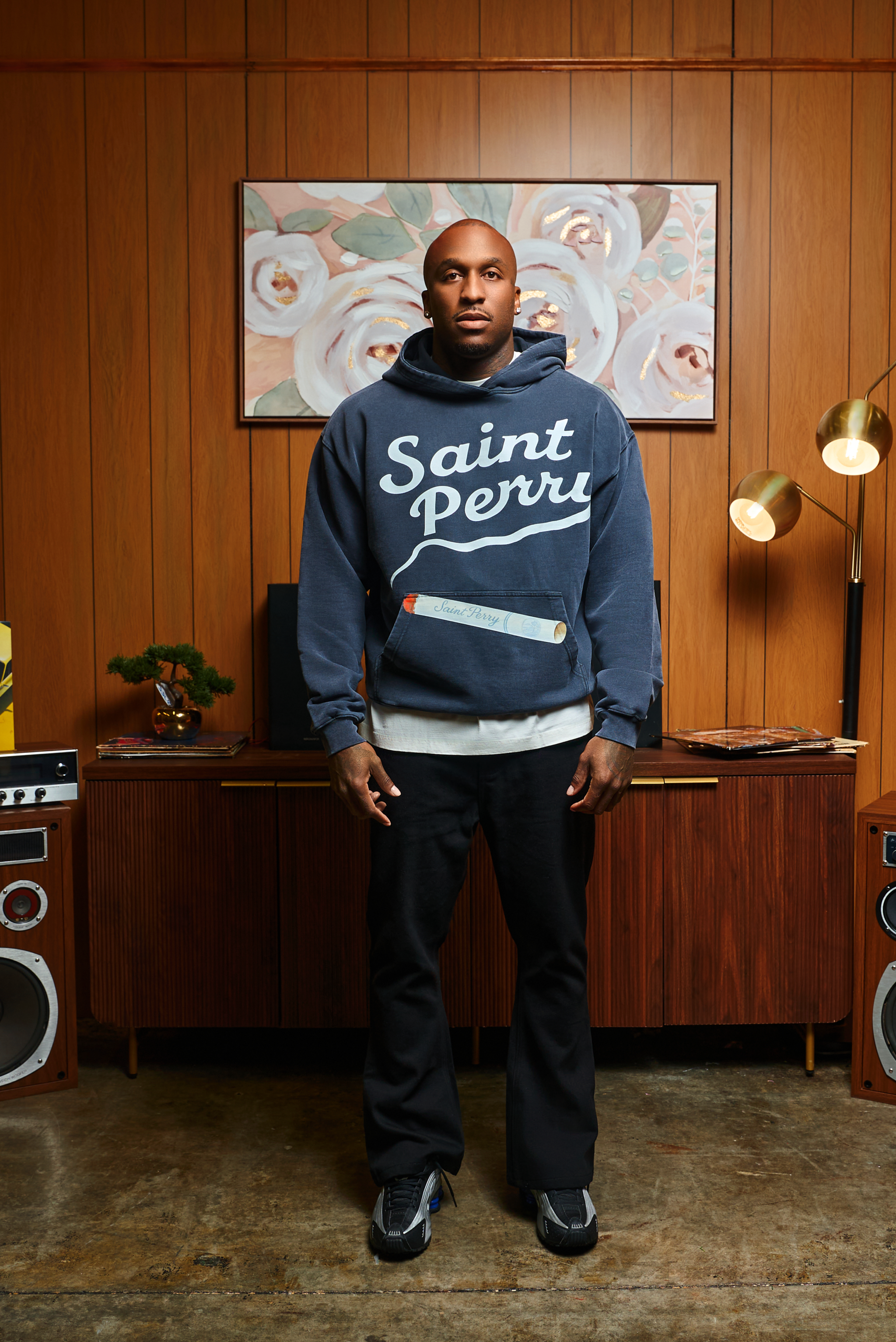 The Weight of Whispered Legends hoodie in pure cotton with bold front graphic and relaxed fit