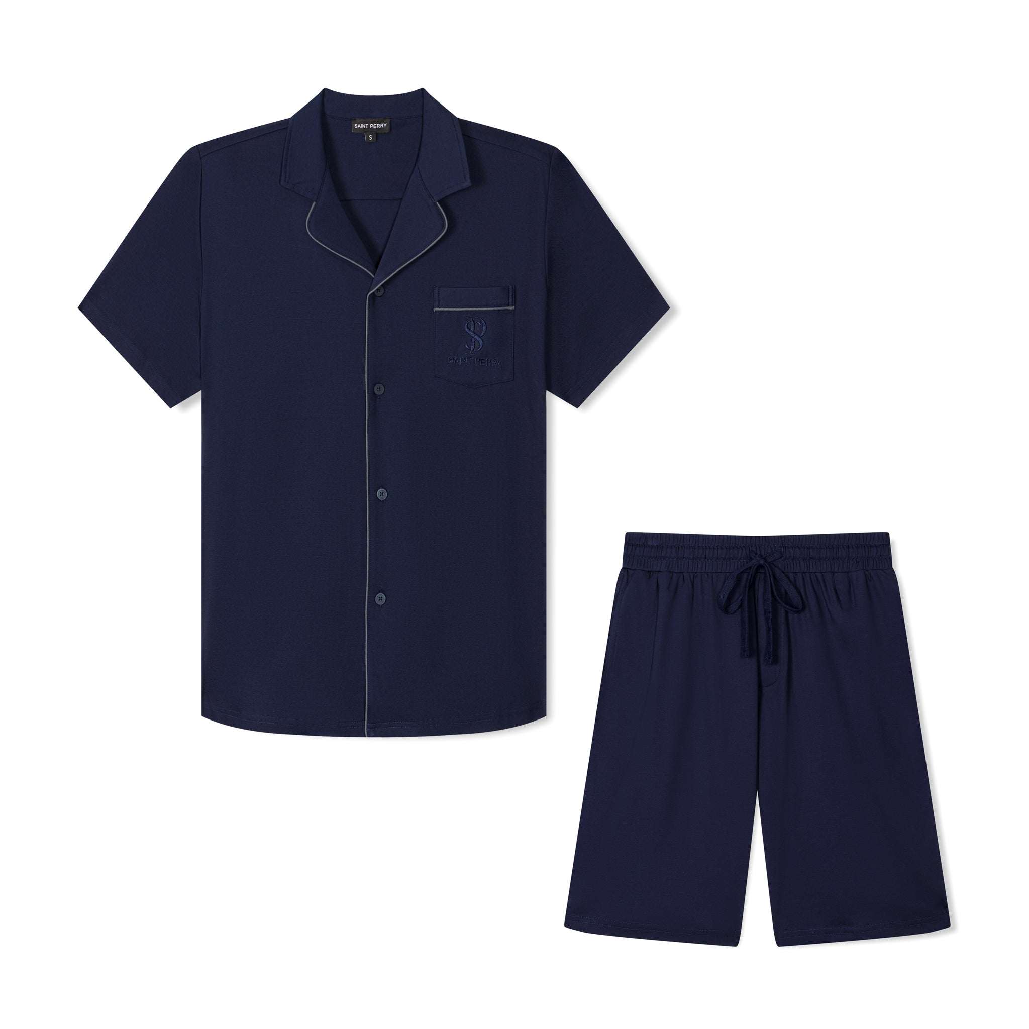 Unisex Essential Leisurely Set in premium TENCEL™ Modal loungewear with relaxed fit and button-front top