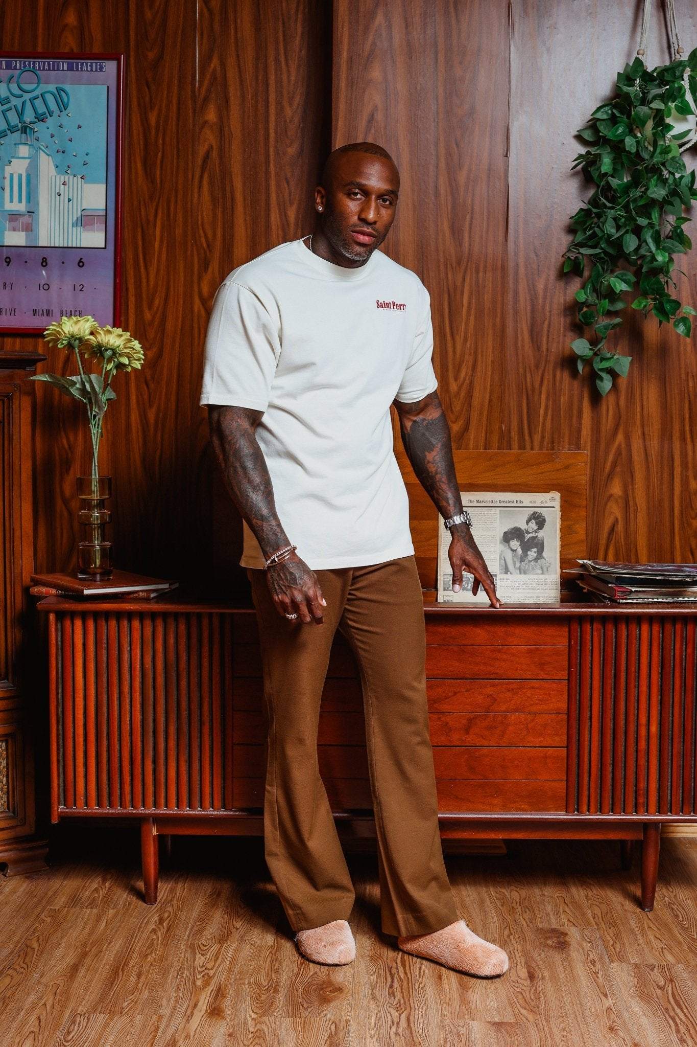 Flare Pants - Brown - SAINT PERRY