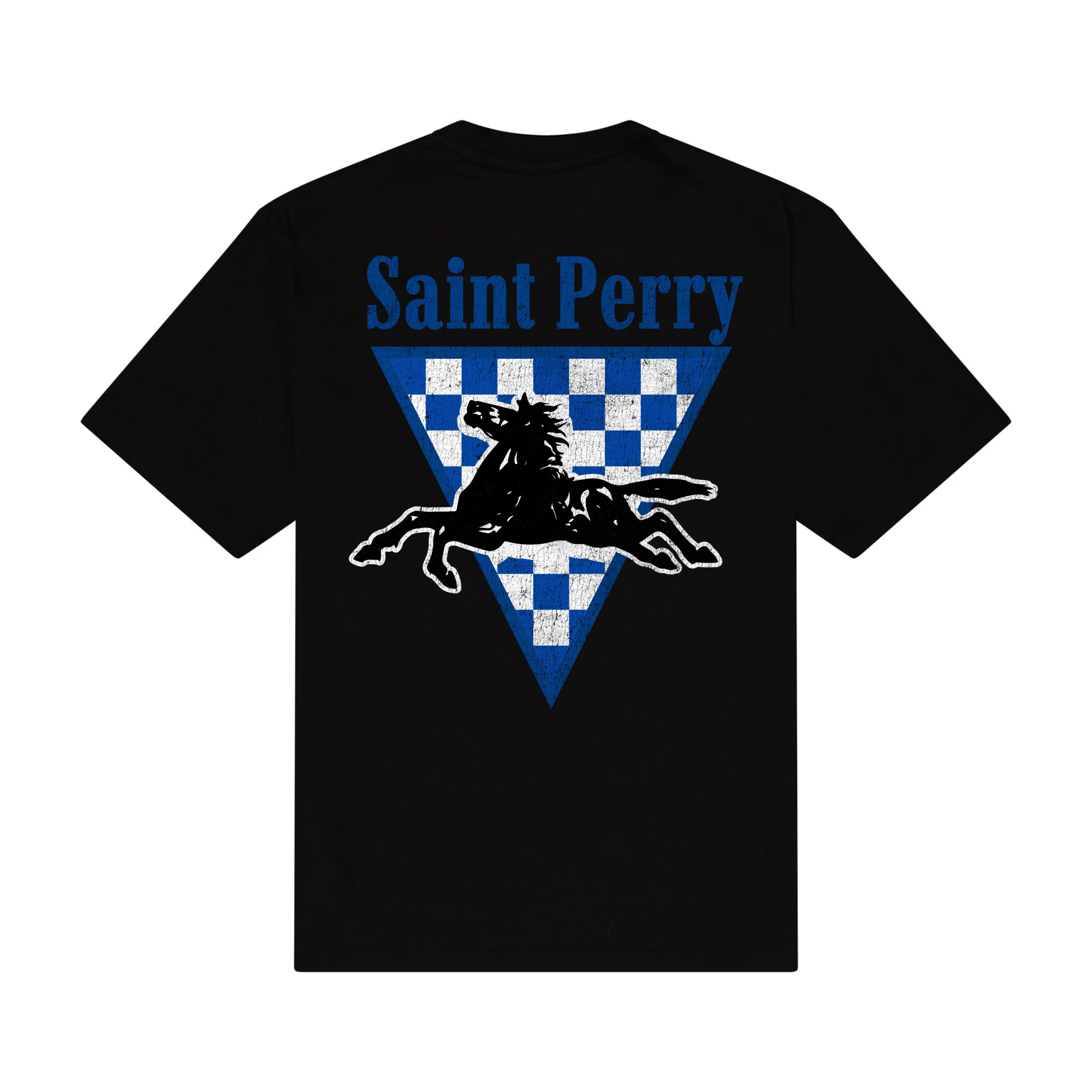 Black Horse Power Ferrari tee with front and back racing graphics