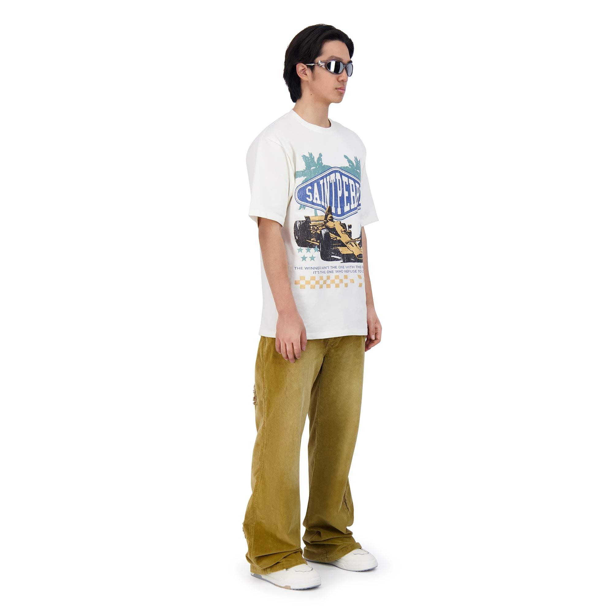 LOGO EMBROIDERY CORDUROY PANTS - SAINT PERRY