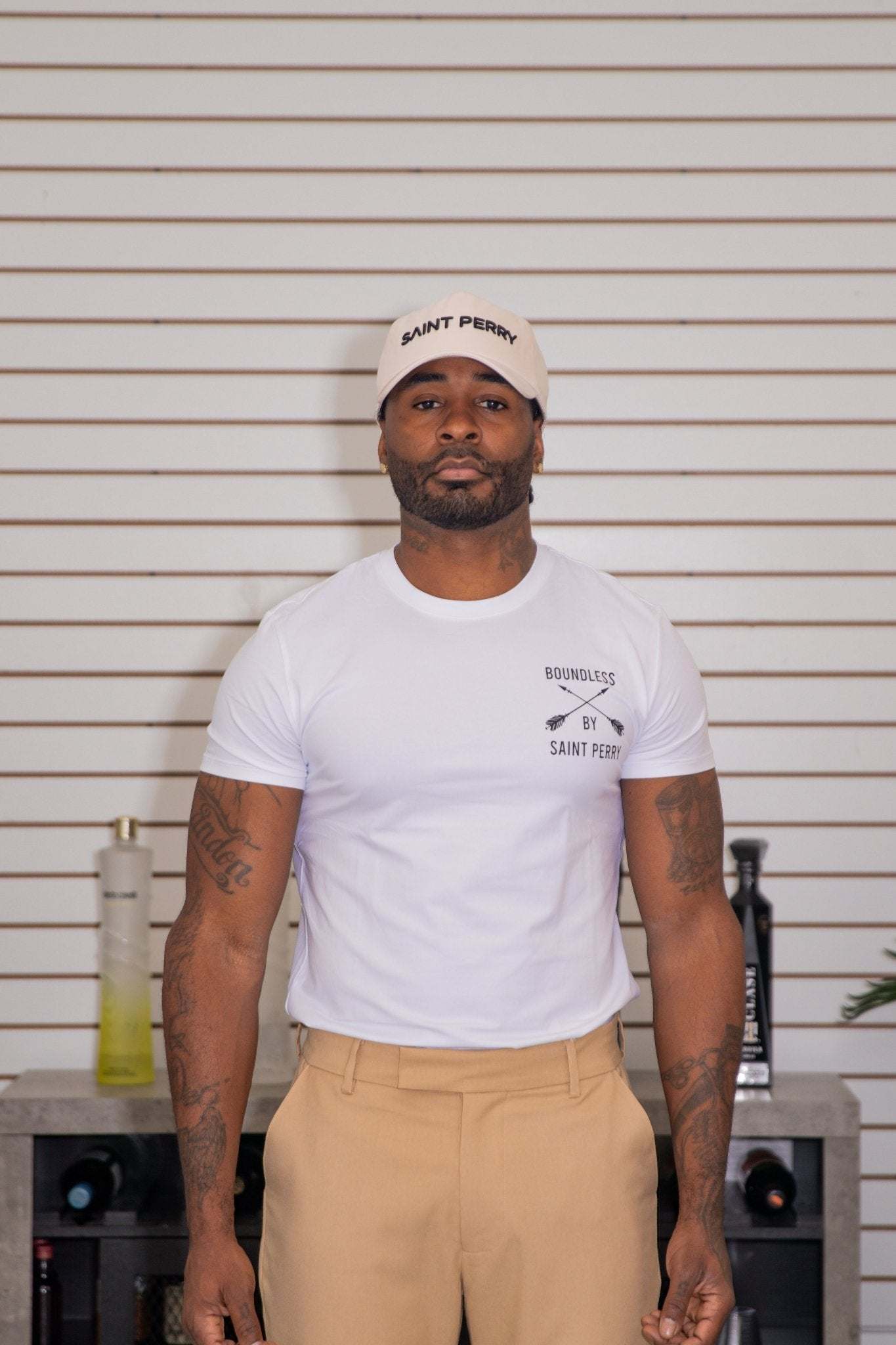 Men's Crewneck M1 White T-Shirt - SAINT PERRY