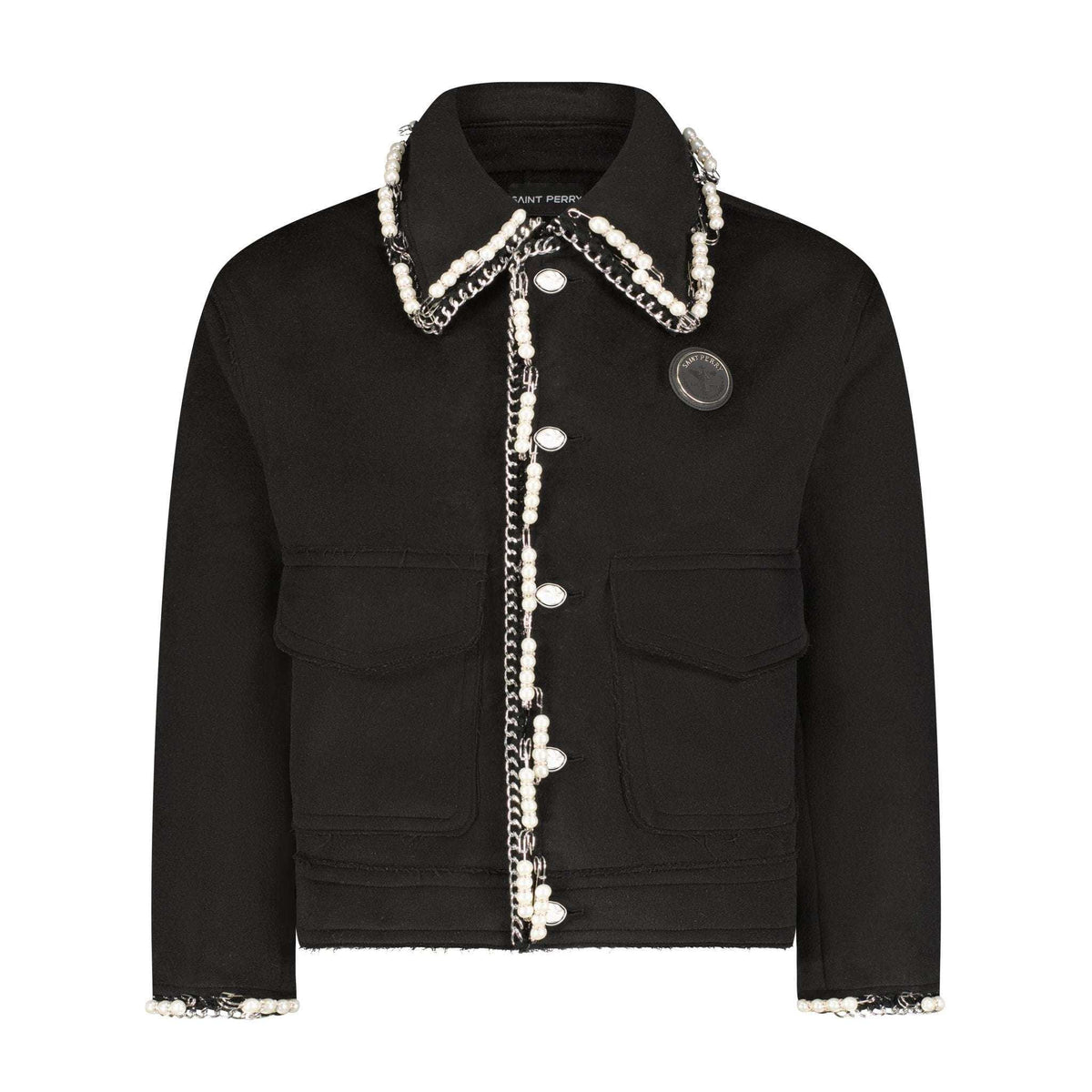 Stud and pearls embellished Jacket - SAINT PERRY