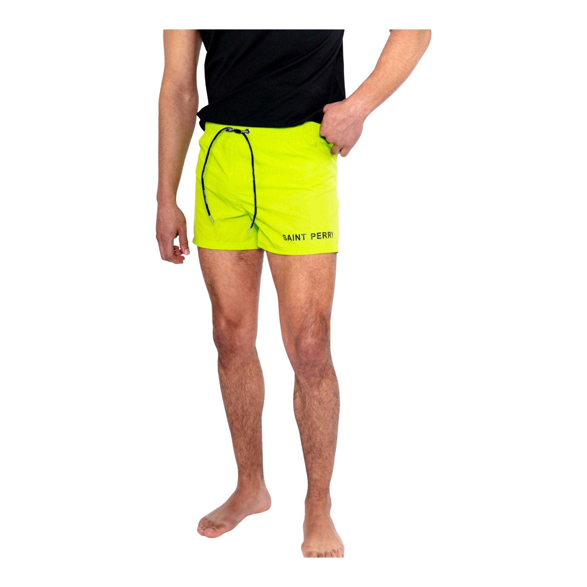 Saint Perry Swim Shorts in multiple colors with elastic waistband and adjustable drawstring, made from lightweight, quick-dry polyester.