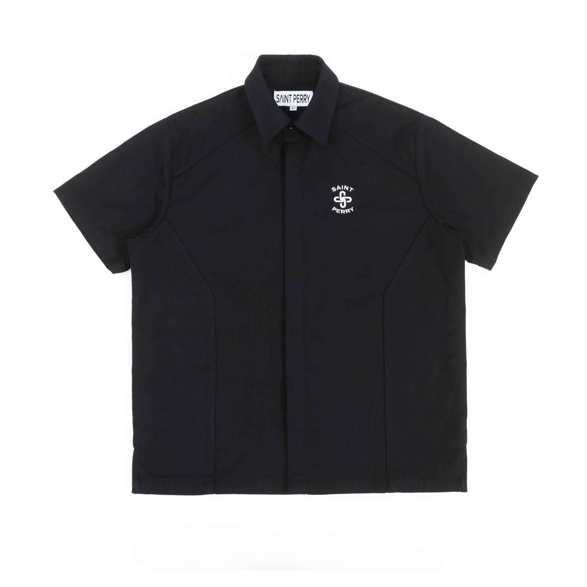 Wool Shirt - Black - SAINT PERRY