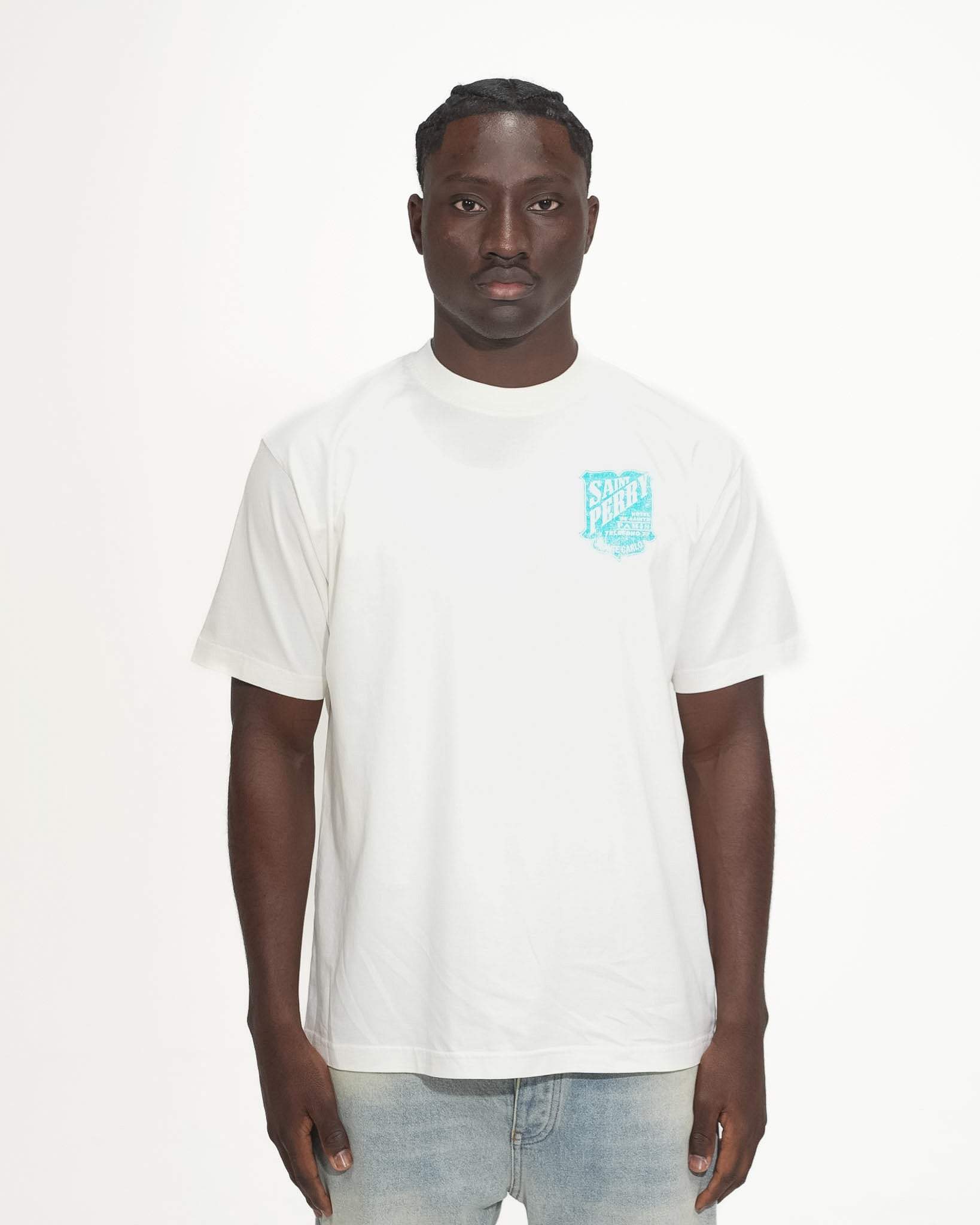 Hotel De Saints Tee off-white front graphic minimalist luxury cotton