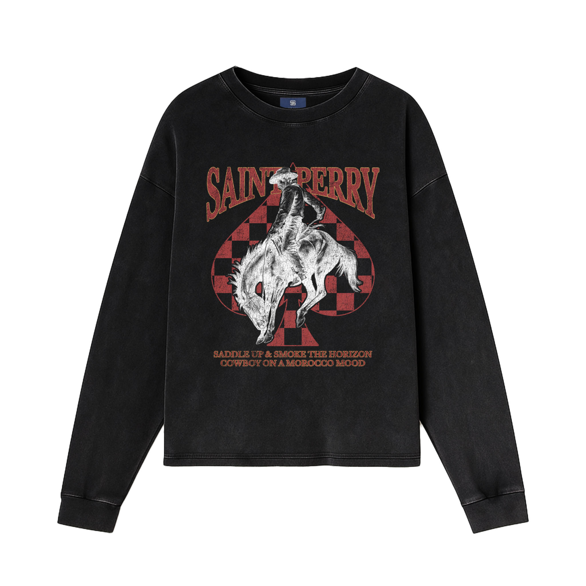 HORIZON RIDER LEATHER CARD CASE LONG-SLEEVE VTG BLACK