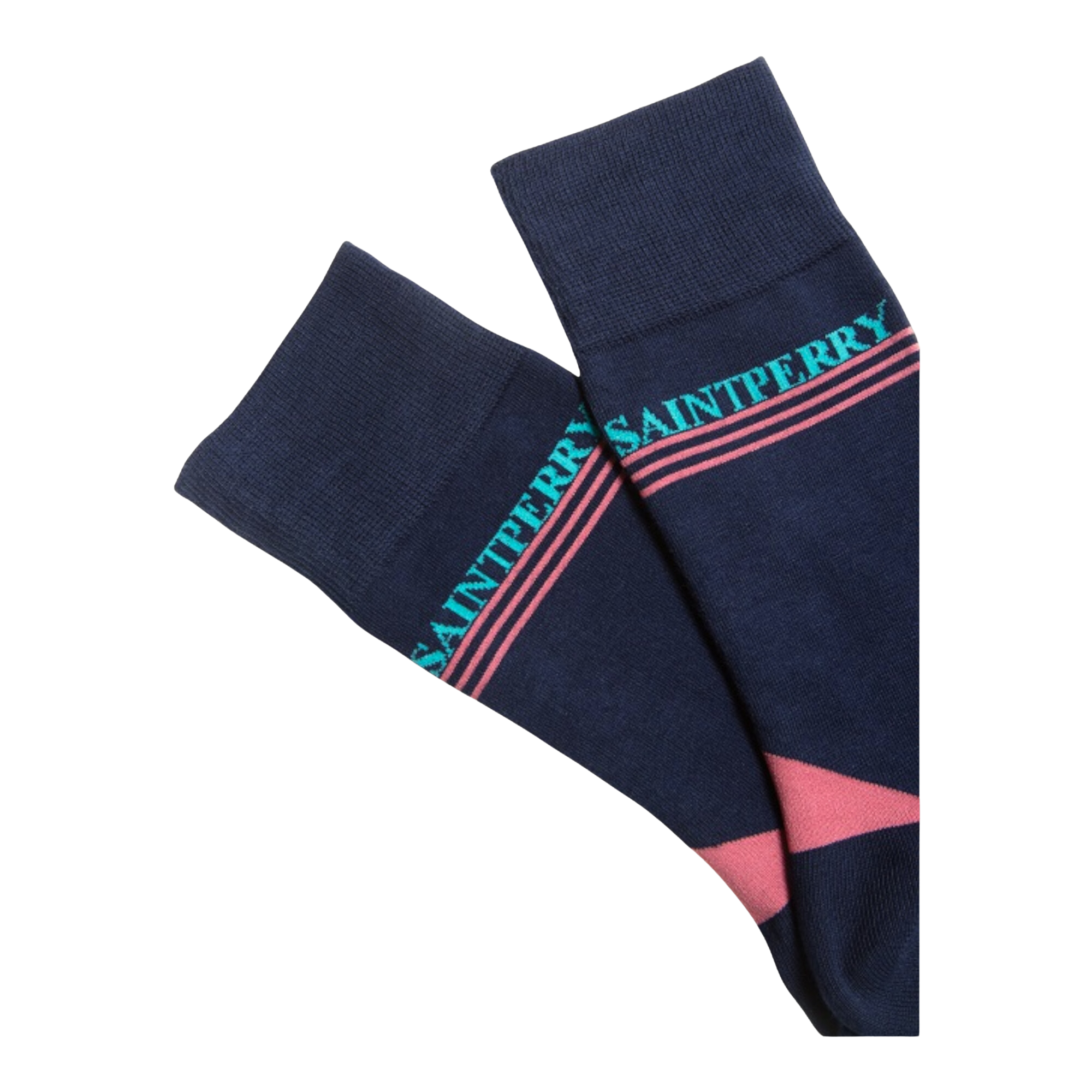 Pink And Navy Blue Socks