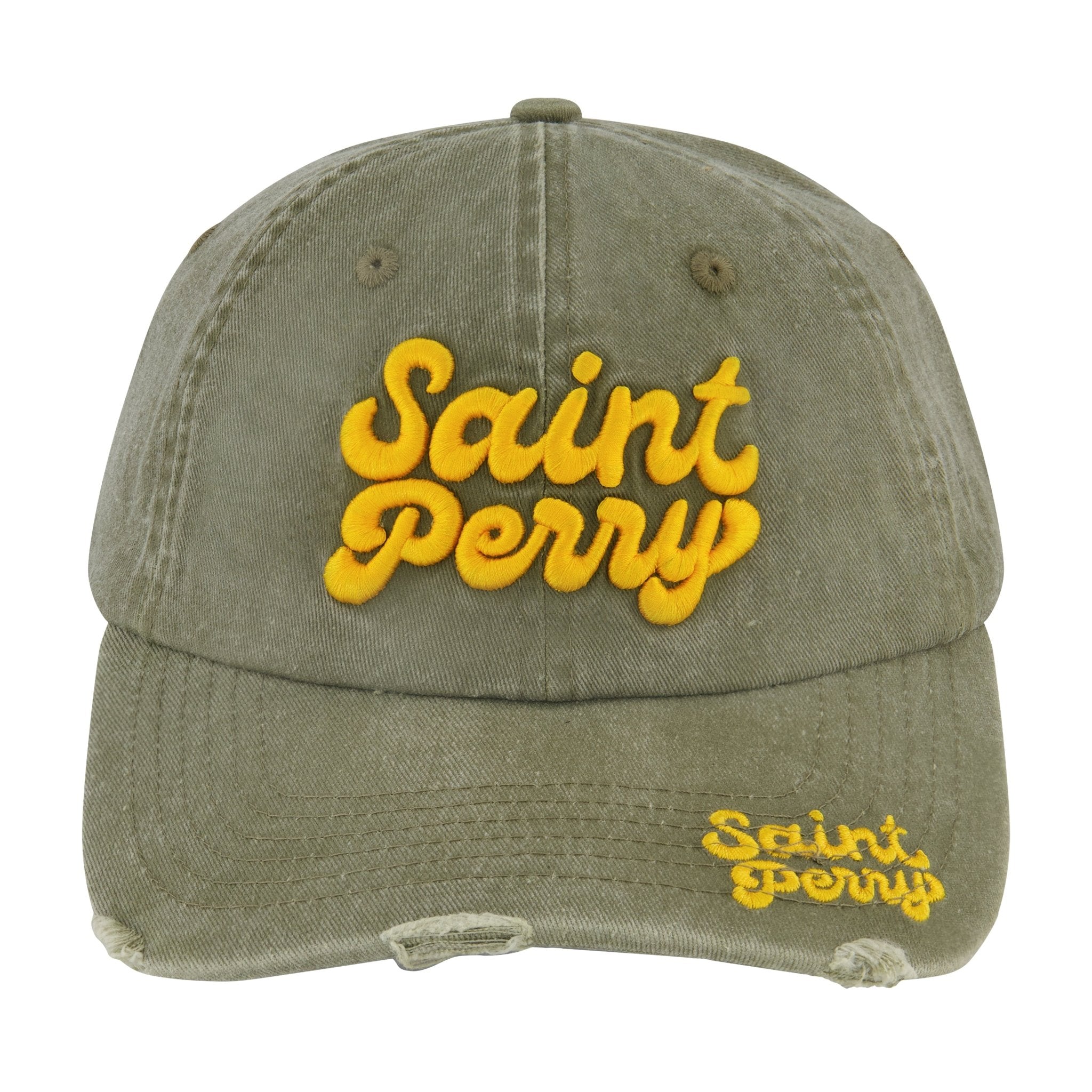 Distressed Olive Green Cap - SAINT PERRY