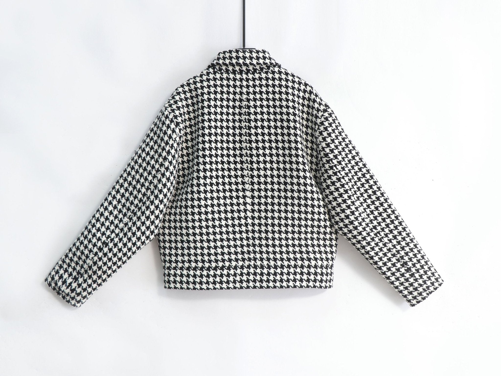 Houndstooth Boxy Fit Jacket - SAINT PERRY