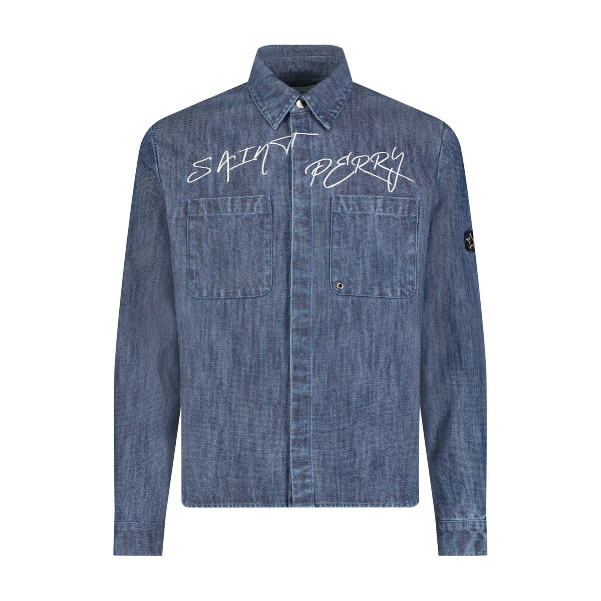 トップス MAISON SPECIAL Denim Print Shirt Denim Print Shirt/デニムプリントシャツ【MAISON SPECIAL