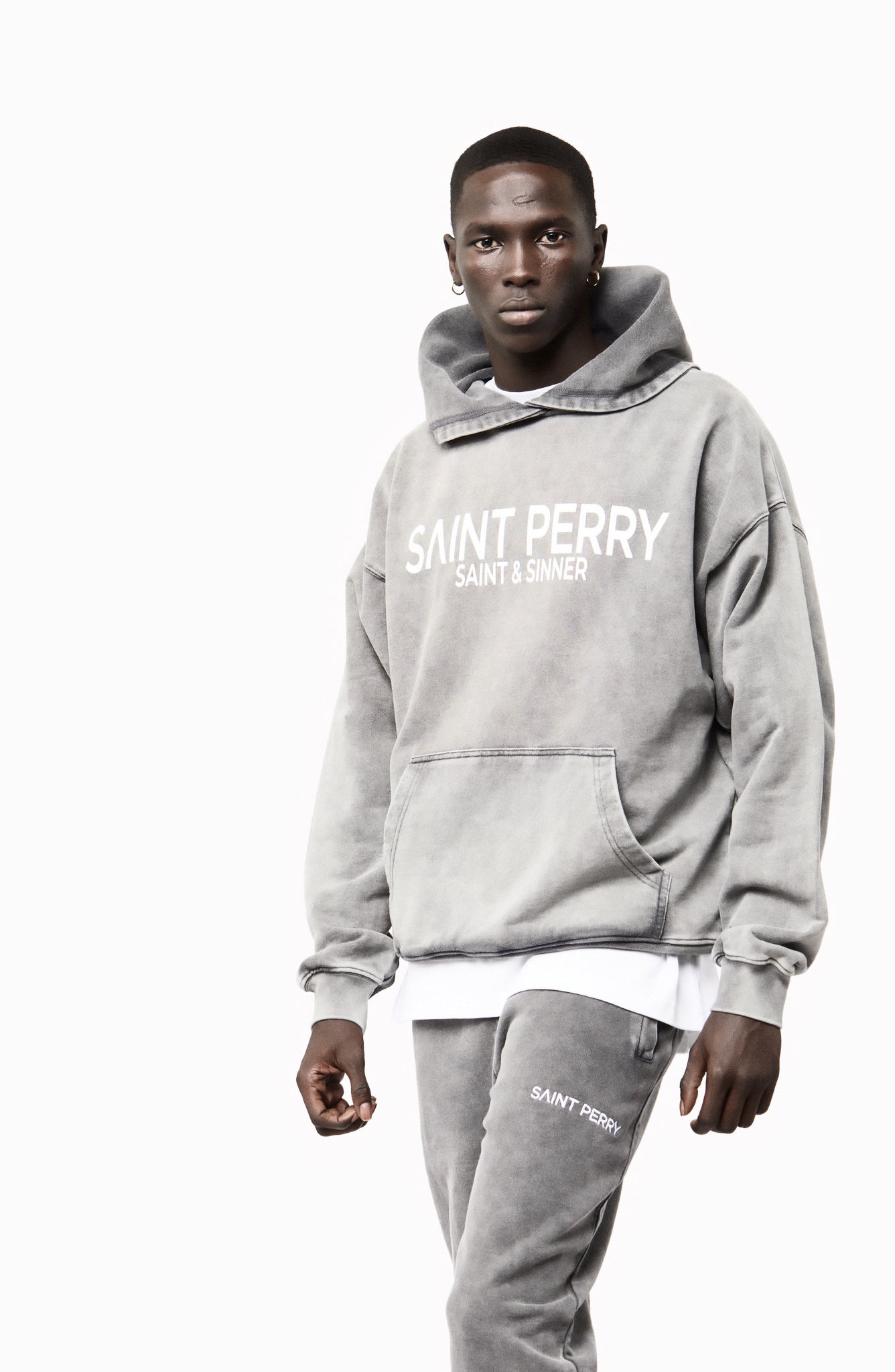 Oversized Hoodie SS GRAY - SAINT PERRY