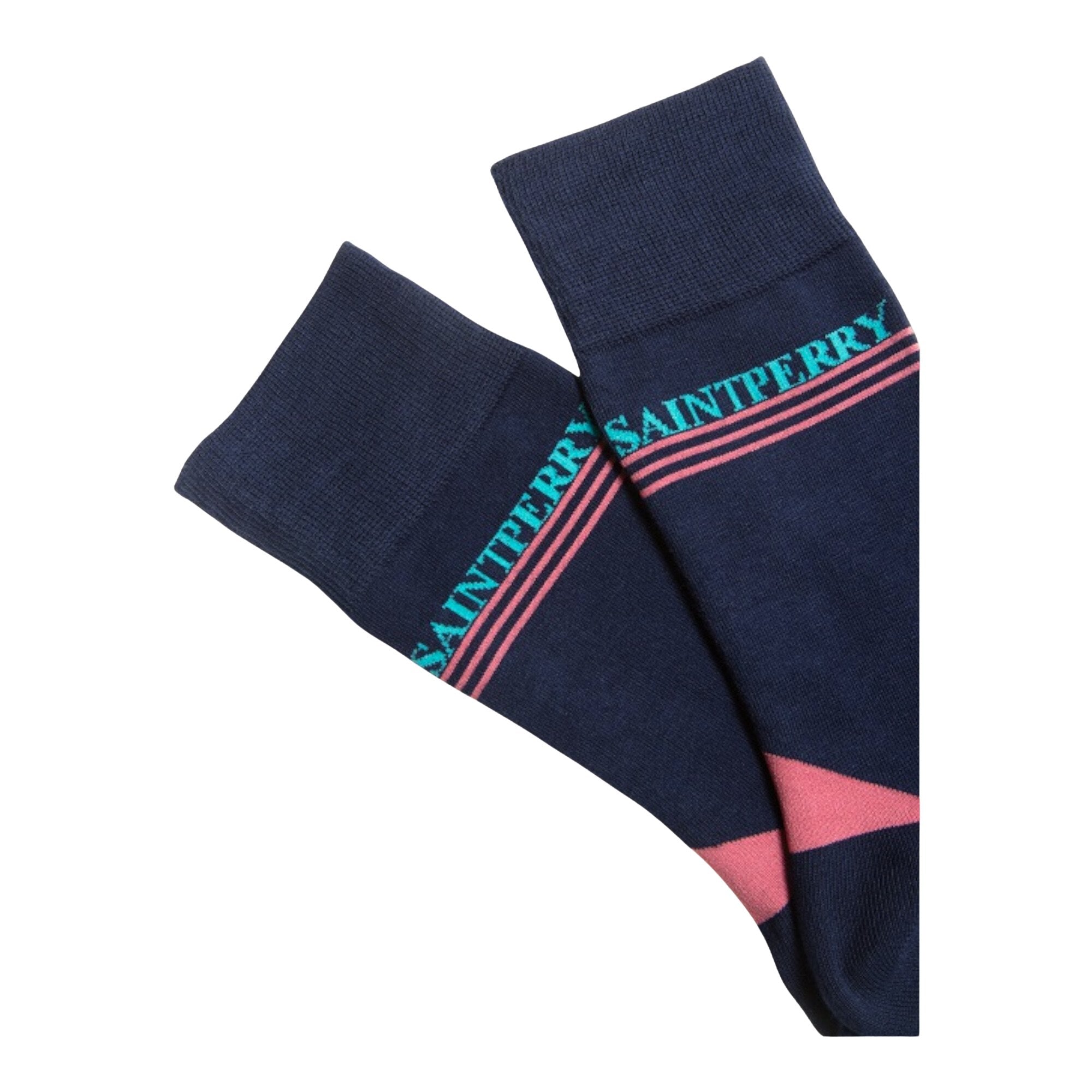 Pink And Navy Blue Socks - SAINT PERRY