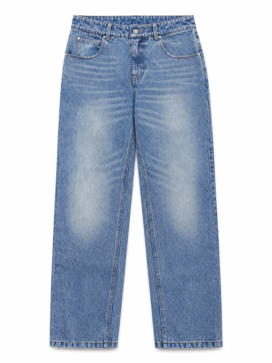 SAINT PERRY Telluride Straight-Leg Jean in vintage washed blue denim — front